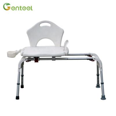 China Popular Lightweight Aluminum Sliding Bathroom Transfer Tub Folding Shower Bench for sale