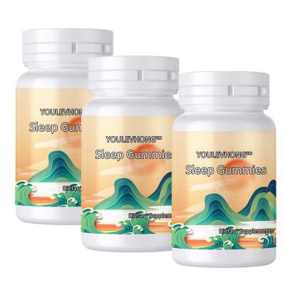 China Berry mezclado 5mg suplemento de sueño de melatonina gomas con 100mg L de teanina apoyo de ajuste del sistema nervioso en venta