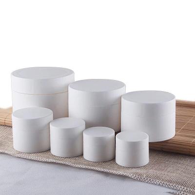 China BEAUTY PACKAGING 50g 80g 100g 120g 150g 200g 500g pp white double wall plastic cosmetic container cream jar for sale