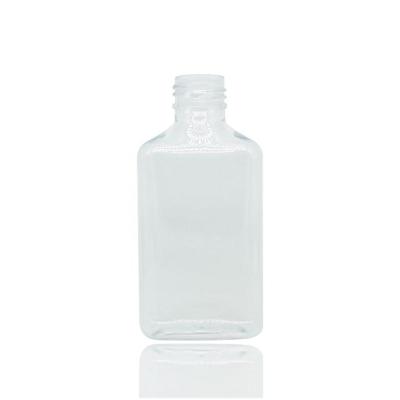 China New Style 100ml BEAUTY PACKAGING BEAUTY Empty Plastic Bottle Pet Hand Sanitizer Flat Rectangle Bottle Bottles With Filp Top for sale