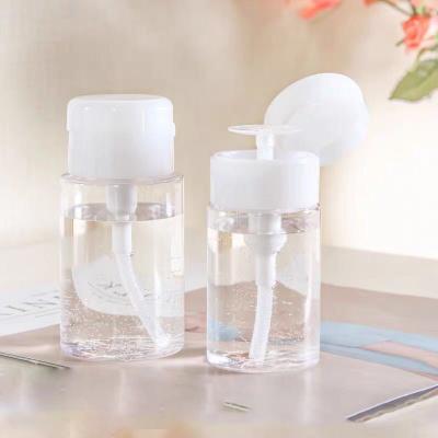 China BEAUTY PACK 100ml 150ml 200ml recover press remover pump dispenser nail polish makeup solvent plastic bottle for sale