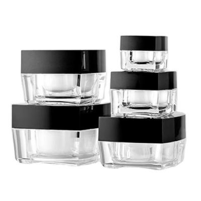 China BEAUTY BEAUTY PACKING 15g 30g 50g square plastic acrylic acrylic empty cosmetic cream jar for sale