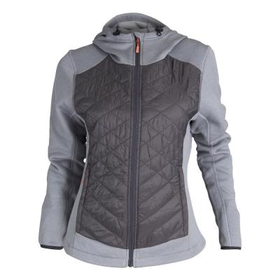 China Soft Sport Jacket Women Hoodie Jacket With Quilted Panels Front for sale