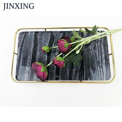 China Nordic Light Luxury Natural Marble Shelf High Quality Sustainable Storage Shelf Cake Tray Jewelry Soft Style Equipment for sale