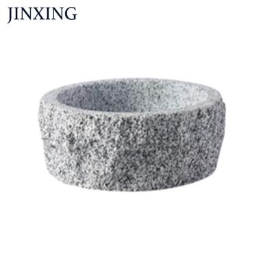 China 2022 Sustainable Hot Sale Korean Mixed Rice Stone Bowl Bibimbap Bowls Granite Stone Bowl With Wooden for sale