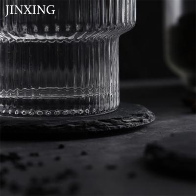 China Wholesale Custom Empty Slate Coaster Eco-friendly Natural Black Marble Stone Slate Rectangle Coaster for sale