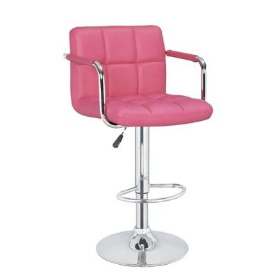 China Modern High Quality Customized Adjustable Metal Bar Chair With Soft Seat for sale