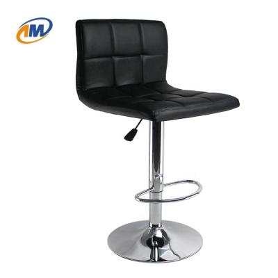 China Morden Adjustable Swivel Square PU Leather Synthetic Bar Chairs, Kitchen Counter Armless Hydraulic Bar Charis for sale