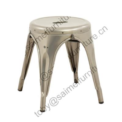 China Hot Sale Modern Design Metal Bar Lounge Stool With Wooden Seat for sale