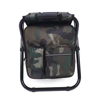 China Camouflage Waterproof Beach Foldable Cooler Chair Insulated Fish Book Backpack Bag Chair Aluminum Cooler Bag Insulated for sale