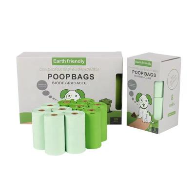 China Eco friendly compostable unscented biodegradable degradable fully degradabl rise PLA corn dog waste poop bag for sale