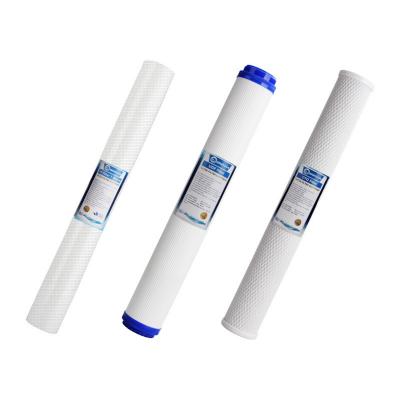 China Hotel pre filter cartridges sets water filter parts 10 inch PP UDF CTO activated carbon filter for 3 stages ro water purifier for sale