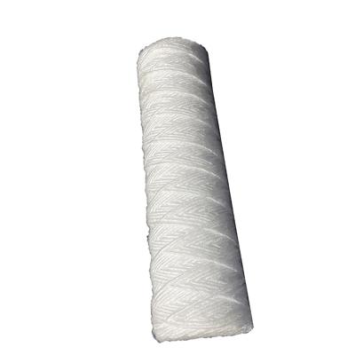 China Filtration 10'' Water Filter Cartridge 1 Micron 5 Micron PP Yarn Fiber Glass String Wound Cartridge Filter Fiber Filter For Water Treatment for sale