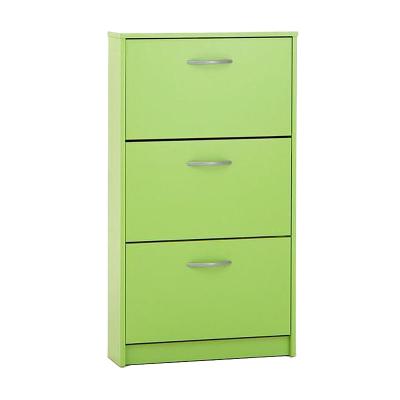 China Three tier wooden shoe cabinet by MDF for sale