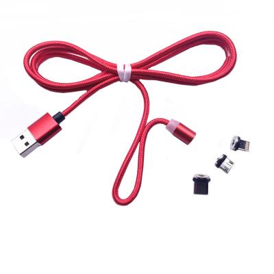 China Magnetic Type C Cord MP3/MP4 Player Mobile Phone Cable USB Charger Cable USB Charging Flowing Cable Led Light for sale