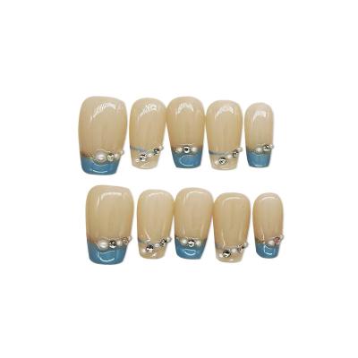 China Eco-friendly ABS Finger Nail Artificial Fingernails  Long Coffin Press On Nails for sale