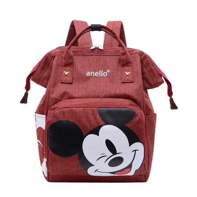 China Waterproof Cute Cartoon Pattern Backpack Mummy High Capacity Fashion Bag Outdoor Diaper Bag for sale