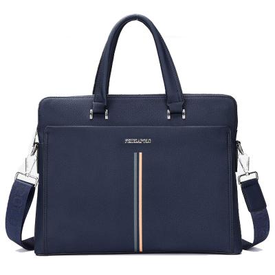 China Business Travel Bag Fashion High Quality Laptop Briefcase Business PU Large Capacity Leather Laptop Bag for sale