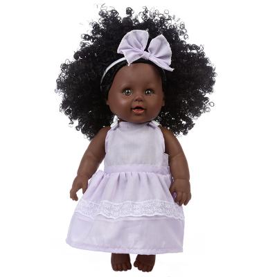 China Beautiful Educational Girl 12 Inch Hot Sale African American Black Doll for sale