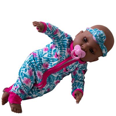 China MODEL TOY Newborn Alive African American Toy Doll Girl Black Skin Reborn Baby Dolls 16 Inch for sale