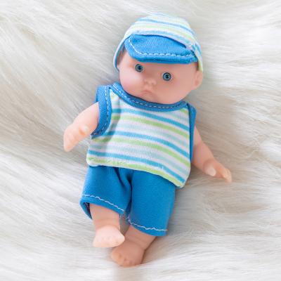 China PVC Mini Toy Fashion Reborn Baby Doll Toy For Kids Cute 5.5 Inch American Newborn Baby Doll Toy for sale