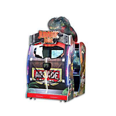 China Sports Game Vibrate Jurassic Park Arcade Game Machine For Sale Electronic Coin Operated Double Chair Players Dinosaur Adventure for sale