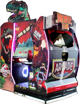 China Sports Game Arcade Coin Operated Arcade Video Shooting Game Machines Spitting Dinosaur Adventure Jurassic Park For Dual Players for sale