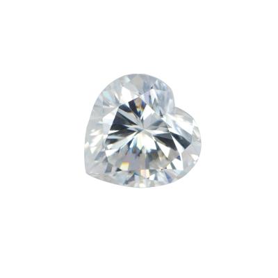 China Color set or white loose fire DEF VVS heart shape moissanite stone moissanite stones for making jelwery for sale