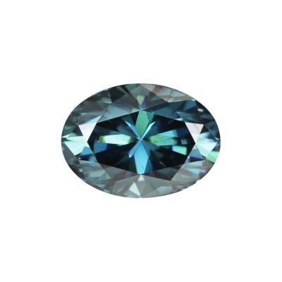 China High Quality Oval Color Play or Fire Cut Gemstone Certified VVS Moissanite Diamond 9*13mm Color Lab Loose Rare Blue Diamond for sale