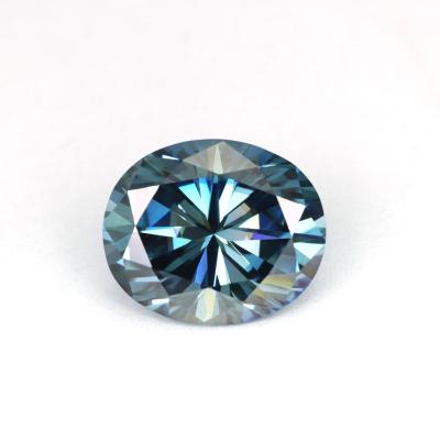 China Color Play or Pass Diamond Tester Oval Cut Ghost Positive Loose Moissanite Blue Diamond Price Per Carat of Fire Promise 100% for sale