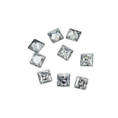 China Original Color Game or Fire Stone 3mm Factory Price Lab Created Diamonds Square Wholesale Moissanite Diamond for sale