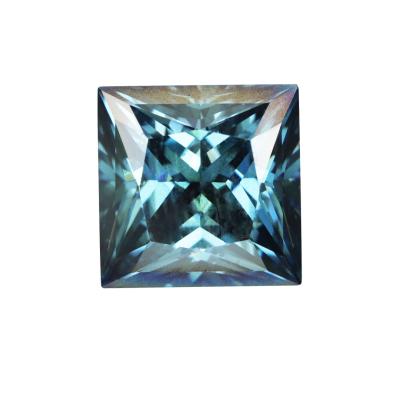 China 2021 new game or fire color phantom blue priness cut lab handmade moissanite diamond ring for sale