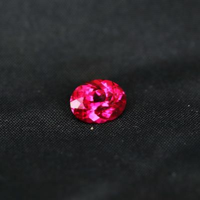 China Color Game Or Fire GRC Certificate Created Lab Developed Oval Ruby 7*9mm Cut Red Pigeon Blood Red Gemstone For Ring for sale