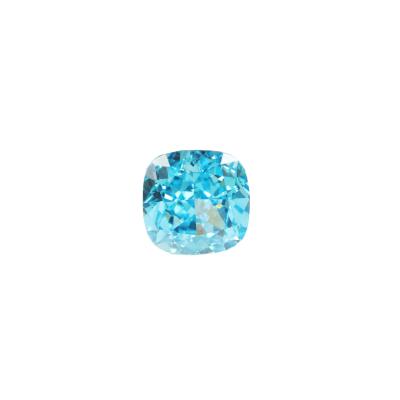 China Light Blue Color Game Or Fire 7.5*7.5mm Loose Synthetic Asscher Cut Zircon Square Cut Corner Zircon for sale