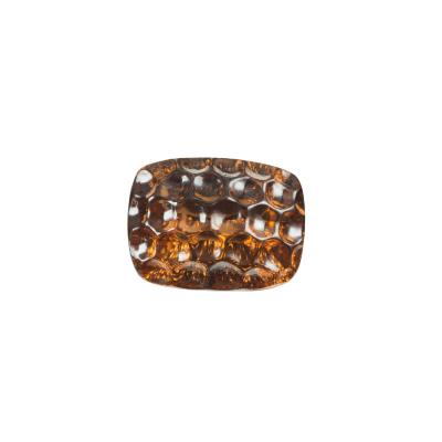 China Color Play Or Fire Newly Designed Synthetic Artificial Gemstone Honeycomb Shaped Brown Gemstone for sale