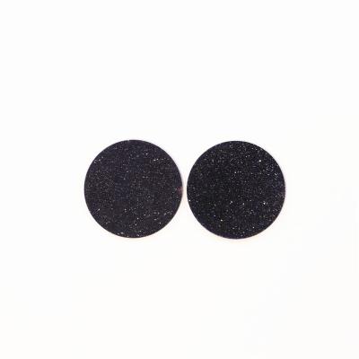 China High quality color set or fire round double flat stone natural blue spar jewelry making for sale