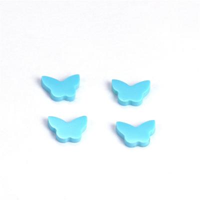 China Color Set Or Fire Double Flat High Quality Natural Blue Butterfly Shape Turquoise Stone for sale