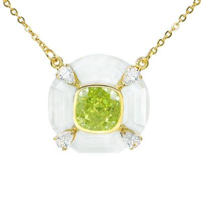 China CLASSIC high quality white crystal and green diamond pendant for sale