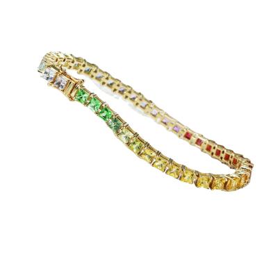 China High quality iridescent natural gemstone inlaid bracelet CLASSIQUE for sale