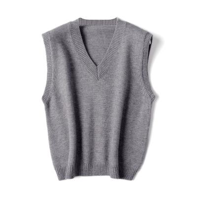 China Loose Vest Women's Anti-wrinkle V-Neck Sweater for sale