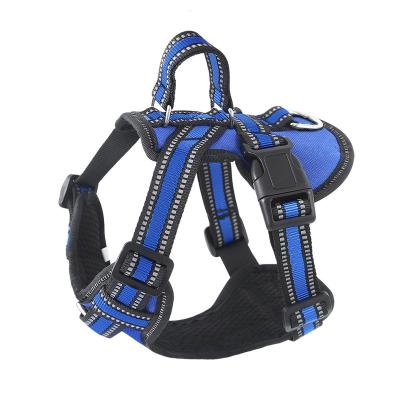 China Hot New Items Reflective Brand Custom Adjustable High Density Woven Pet Carrier Vest Harness for sale