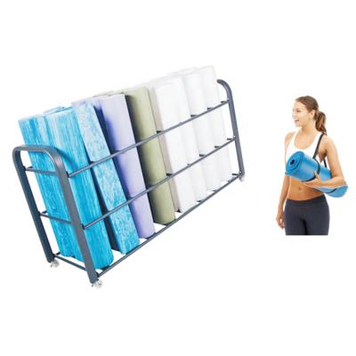 China Durable Yoga Mat Organizer Foam Roller Dispenser Cart Display Rack for Mat, Blanket, Scrapbook Paper for sale