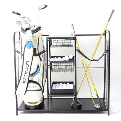 China Golf Organizer RUIMEI Golf Bag Garage Organizer Golf Ball Club Storage Rack Holder Golf Bag Holder for sale