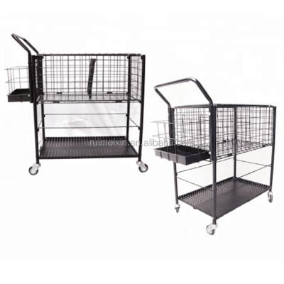 China Portable Basketball Cart Sports Ball Rack Holder Basketball Tennis Ball Cart Display Basket 300 Pieces RM-2020-171 Powder Coated for sale