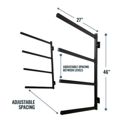 China Modern Customized Adjustable Wall Mounted Garage Organizer 4 Paddleboard Storage Rack for sale