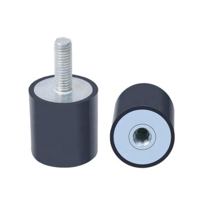 China Easy to install M6 Rubber Mounts Shock Absorber Anti Vibration Isolators 25 x 25mm Rubber Studs Rubber Cylindrical Vibration Isolation Mount for sale