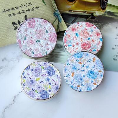 China Colored Contract Lenses Storage Texture Round Contact Lens Case for sale