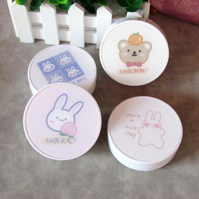 China Wholesale Cartoon Round Portable Bear Box Contract Lenses Storage Companion Box Rabbit Contact Glass Cosmetic Case for sale