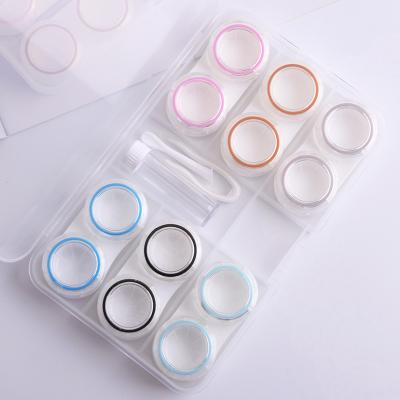 China 6pcs lense case sets 6pcs contact lens display contact lenses packaging box sets glass case with logo for sale