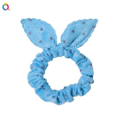 China New Super Cute Children's Ponytail Hair Ties and Hair Accessories Rabbit Hair Decoration Plush Ring Hair Ears Large Intestine Ring for sale